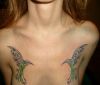 tribal bird pic tattoo on chest
